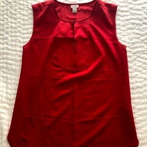 Sleeveless Red Blouse
